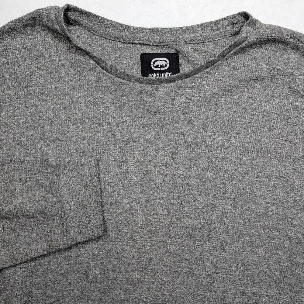 Ecko Unlimited Men's‎ Waffle Long Sleeve Shirt - XL Gray